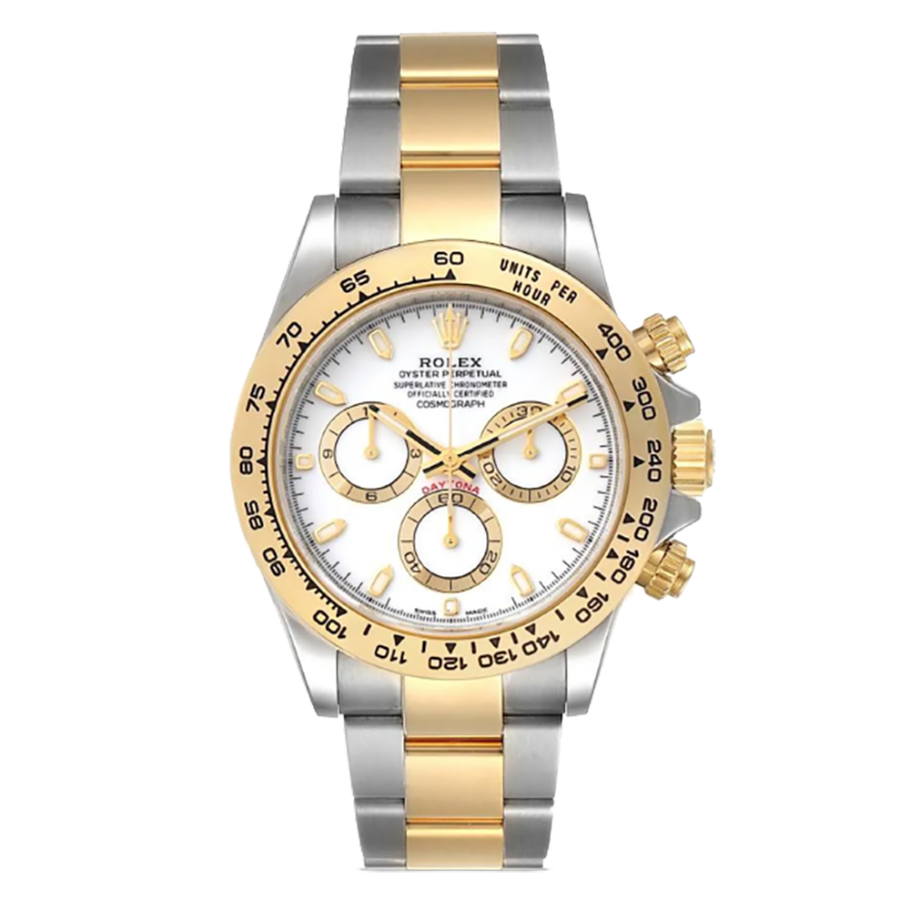 ROLEX COSMOGRAPH DAYTONA WHITE GOLDEN COUNTER RINGS 116503 40MM STEE