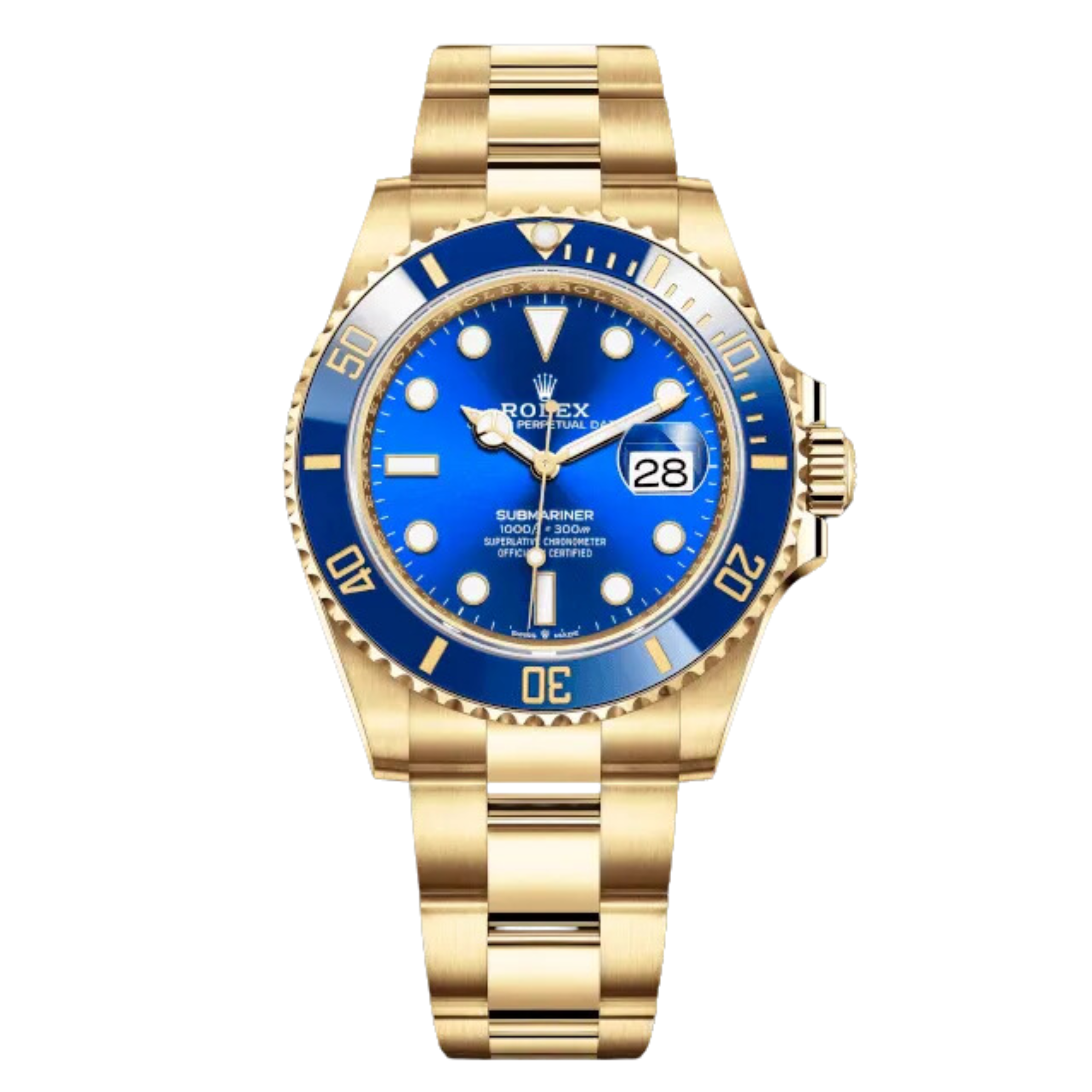 ROLEX SUBMARINER 'BLUESY' 126618LB 41MM OYSTER YELLOW GOLD