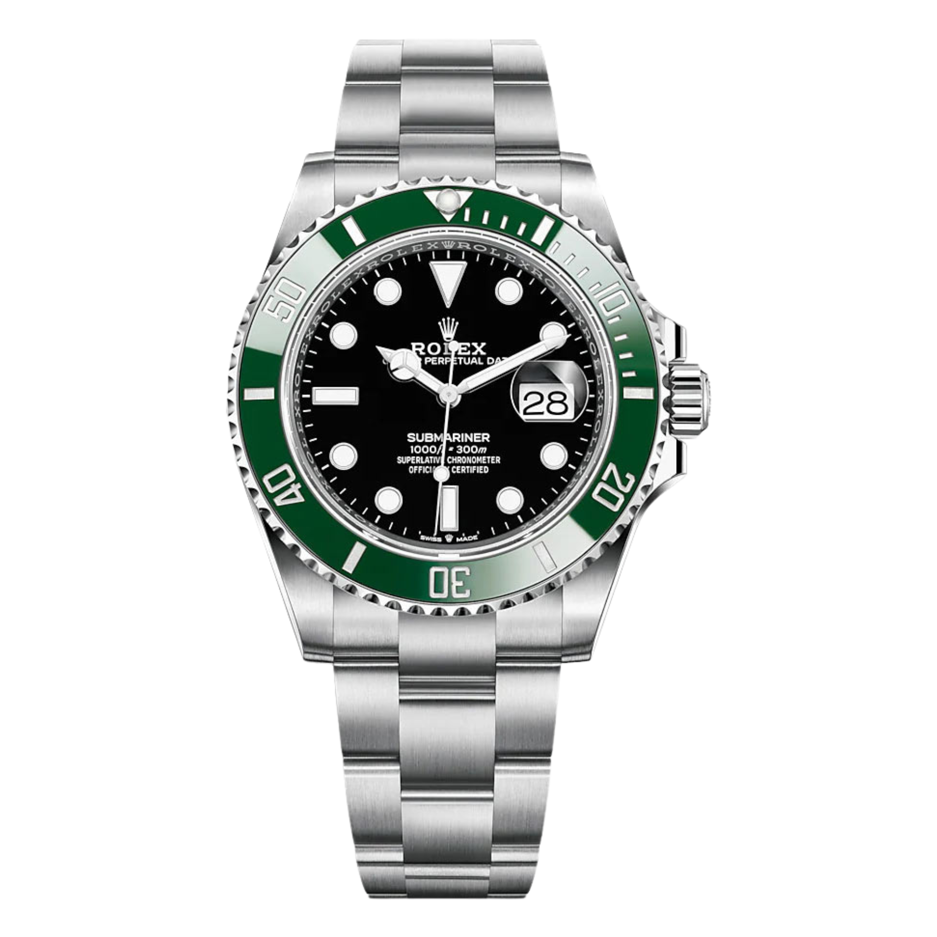 ROLEX SUBMARINER DATE 'STARBUCKS' MK1 BEZEL 126610LV 41MM OYSTER STEEL