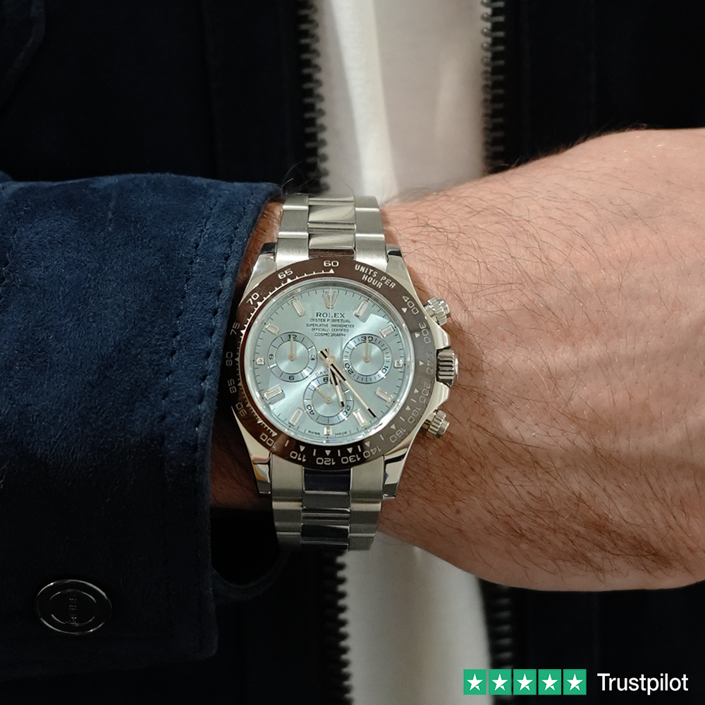 ROLEX COSMOGRAPH DAYTONA ICE BLUE - 116506 40MM PLATINUM BAGUETTE DAYTONA