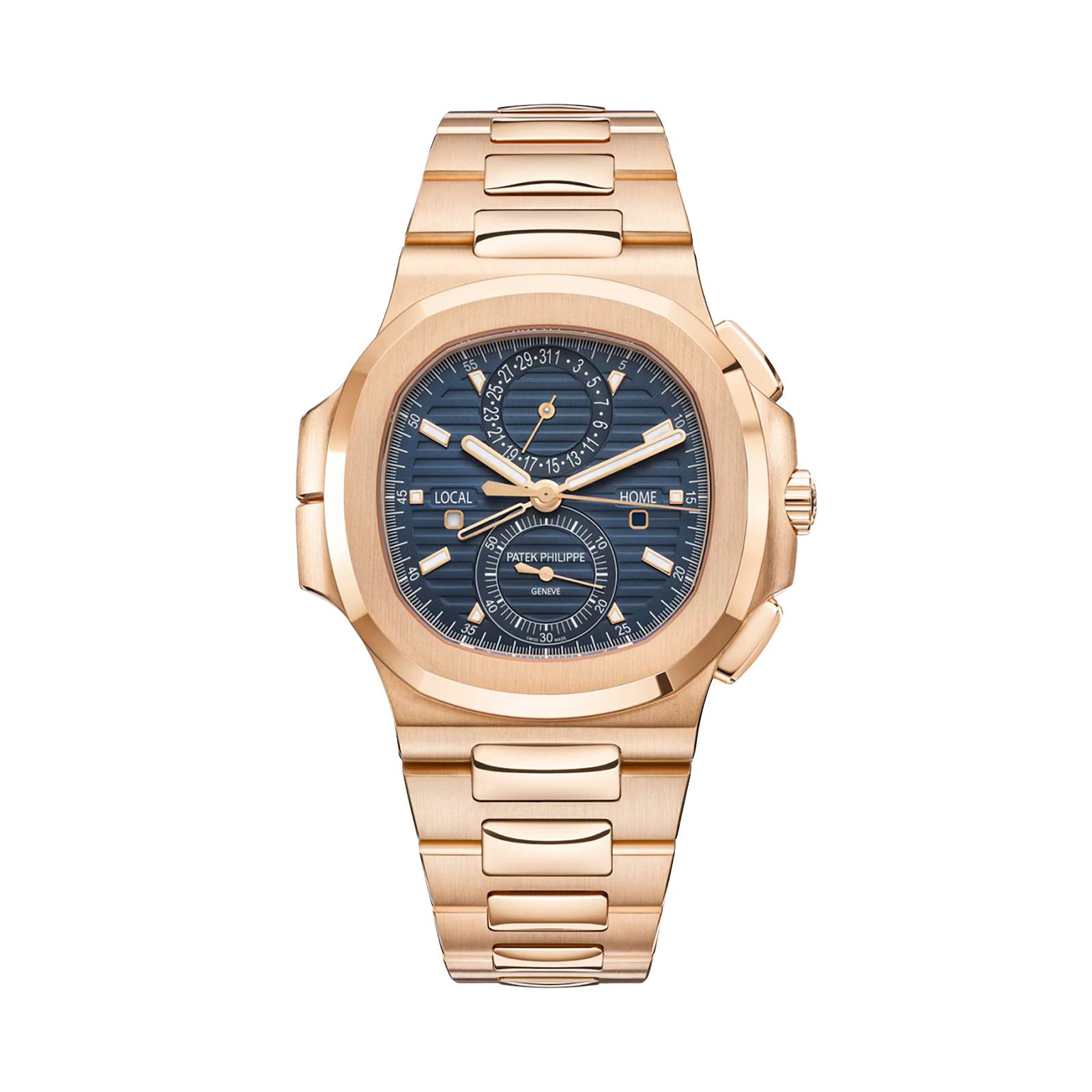 Patek Philippe Rose Gold Nautilus Travel Time