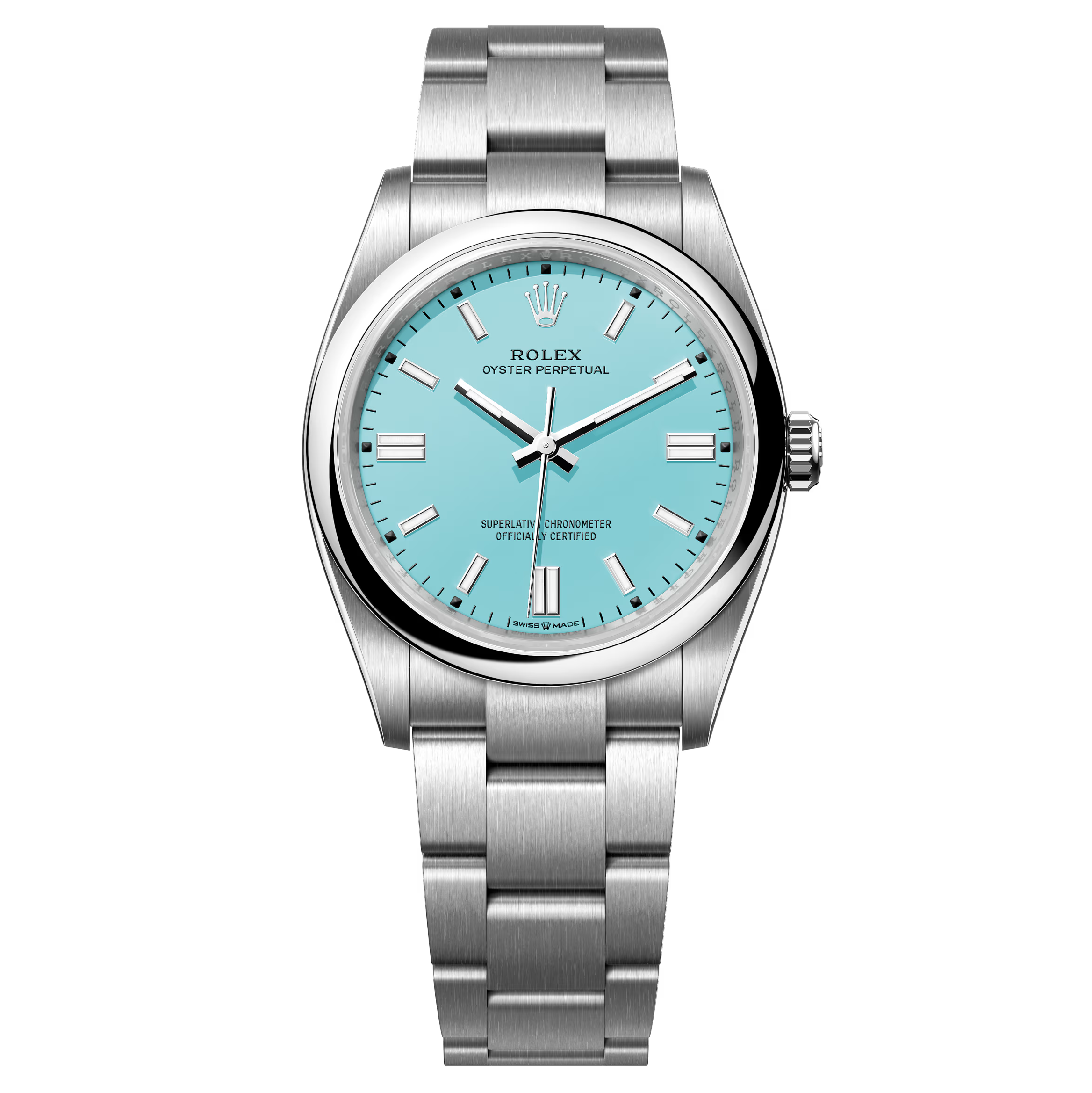 ROLEX OYSTER PERPETUAL 36 TURQUOISE BLUE 126000 36MM OYSTERSTEEL