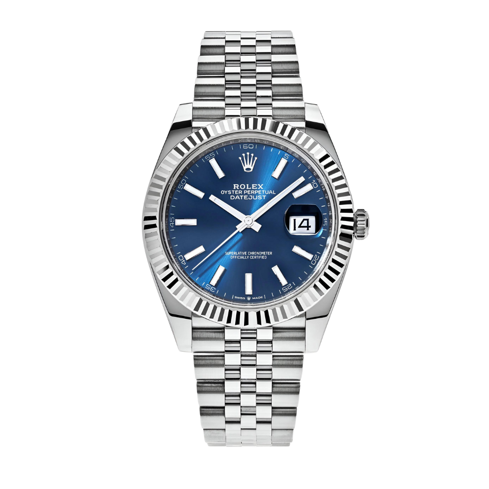 ROLEX DATEJUST 41 BRIGHT BLUE 126334 41MM OYSTERSTEEL AND WHITE GOLD