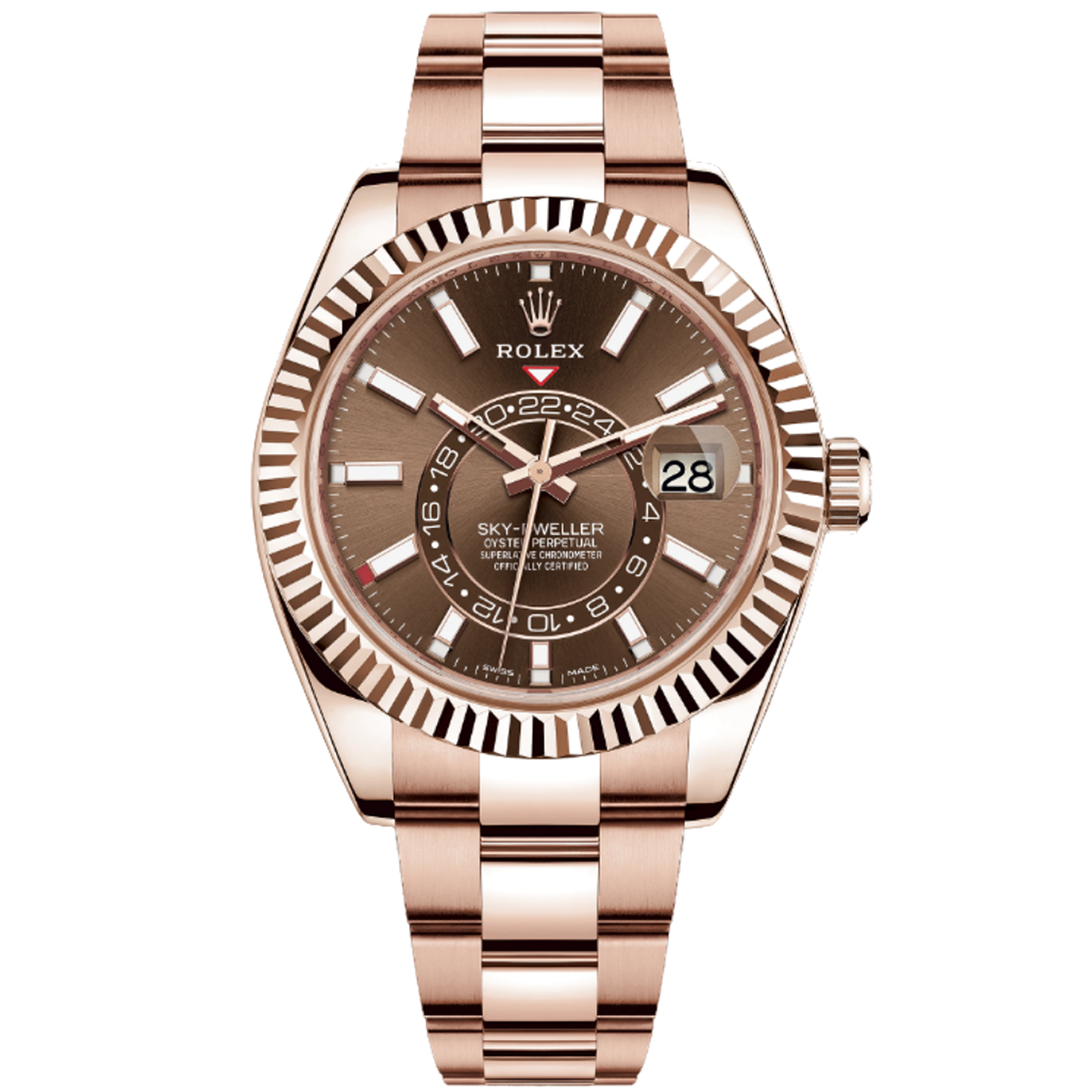 Rolex Sky-Dweller 326935 42mm Chocolate Arabic Dial Rose Gold